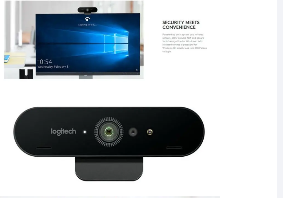 Logitech Webcam wholesale BRIO 4K camera C1000E Ultra HD Webcam for Video Conferencing, Recording and Streaming Webcam supplier